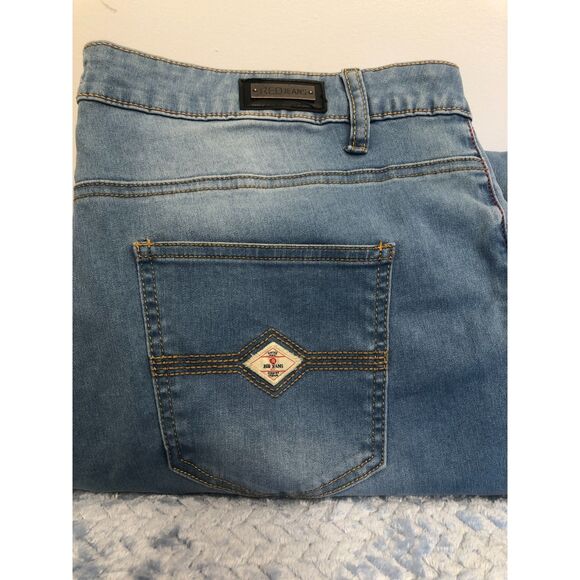 NYC Red MIdRise Stonewashed Womens Jeans - Size 18 - Picture 1 of 14